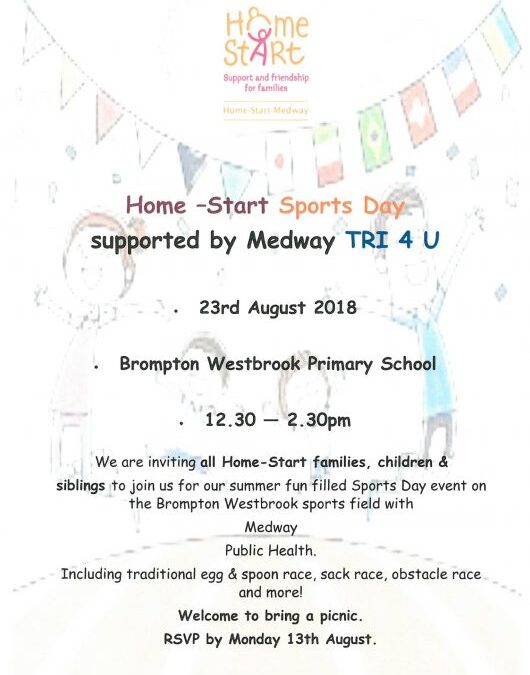 We’re getting fit!! Sports Day for all Home-Start Medway Families